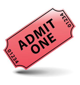 Admit one cinema ticket