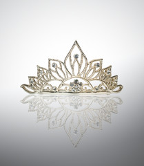 Tiara or diadem with reflection on white © Andrey Kuzmin