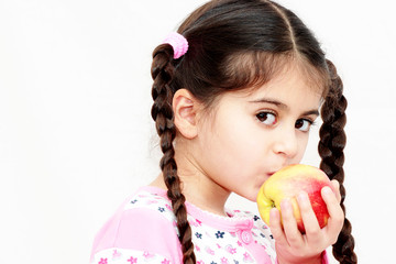 Little Pink Lady And Her Apple