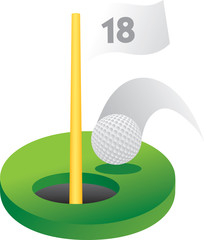 Eighteenth golf hole