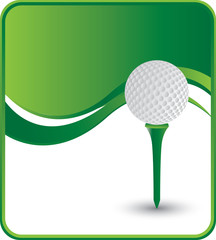 classy golf ball on tee