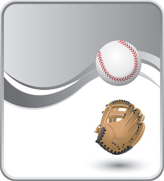 classy baseball and glove