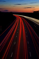 Acrylic prints Highway at night motorway light trails