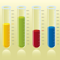test tube editable chart