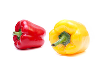 two peppers isolated
