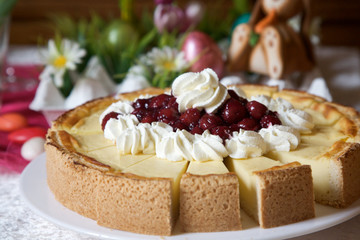 Kaffeetafel mit Käsekuchen
