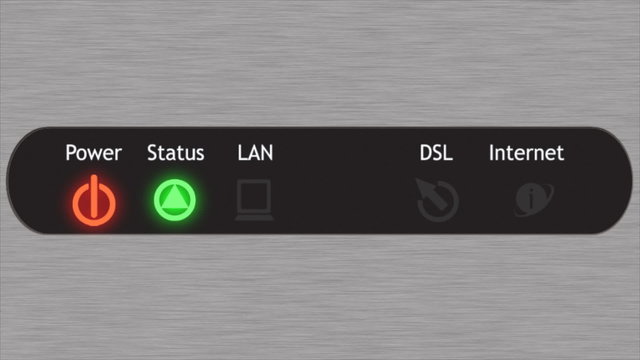 DSL modem front panel