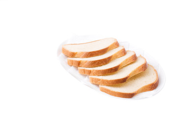 Sliced Bread on the plate. Bon appetit!