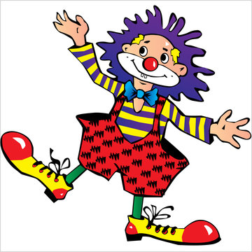 blue-haired clown