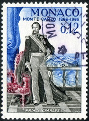 Monaco. Prince Charles III. Monte Carlo. Timbre Postal.
