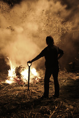 Garden bonfire
