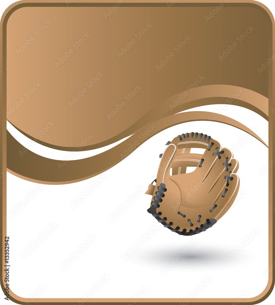 Wall mural baseball glove