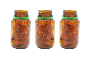 Bottles of Fish Oil Pills