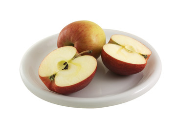 apples on a plate