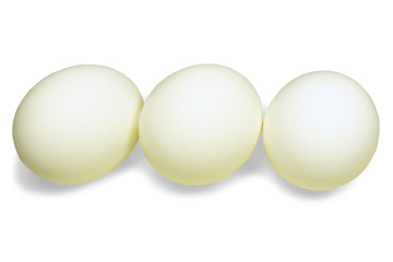 Three White Eggs