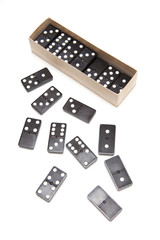 Domino's isolated on a white studio background.