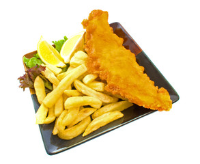 Fish and Chips on plate