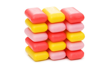 Stack of soap isolated on the white