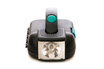 Small flashlight isolated on the white background