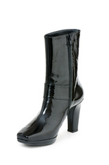 Black boots isolated on the white background