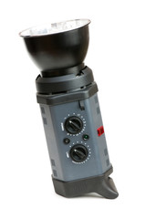 Studio strobe isolated on the white background