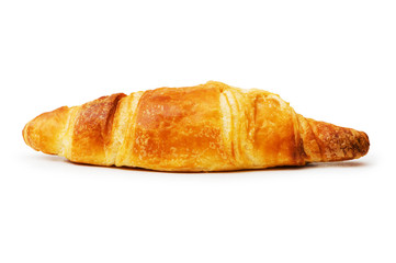 Fresh croissant isolated on the white background