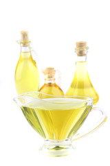 olive oil in small jugs