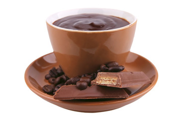 hot chocolate over white