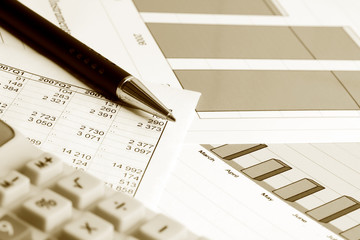 Fototapeta premium Analyzing of financial data.
