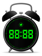 Classic alarm clock with digital display