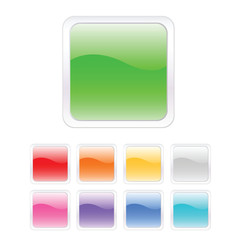 Vector square glossy buttons