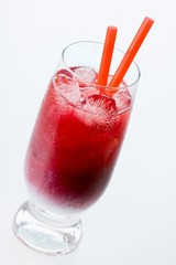 Black currant cocktail with batida de coco