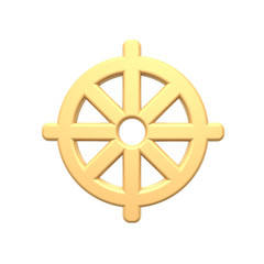 Gold Buddhism symbol.