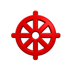 Obraz premium Red Buddhism symbol.