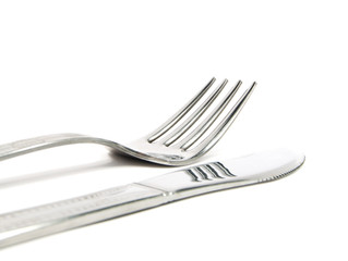 cutlery over white
