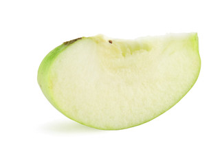 Slice of green apple