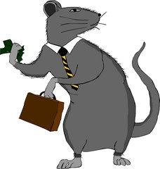 Rat illustration mouse like man