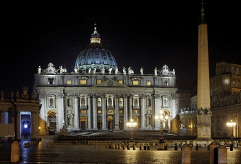 Fototapeta na wymiar Plac Świętego Piotra - Watykan, Rzym, Italie