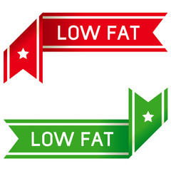 Low fat food label corner sticker