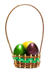 Easter eggs in a basket