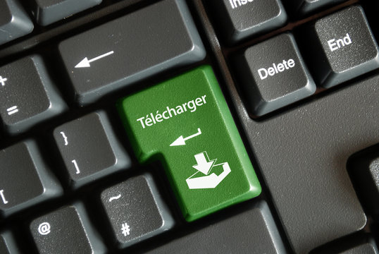 "Télécharger" key on keyboard (French)