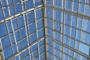 Fragment of Glass Roof. Inside View.