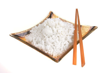 white rice and sticks