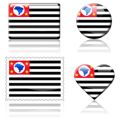 Bandeiras Estado de S&atilde;o Paulo - Brasil