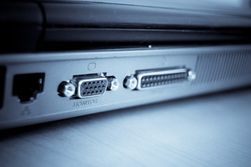 Obraz premium Laptop power connection