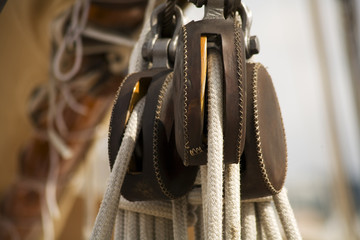 Fototapeta premium close up of a sailboat