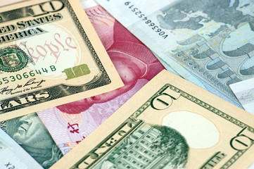 Different banknotes, cash background
