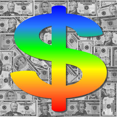 rainbow Dollar on currency