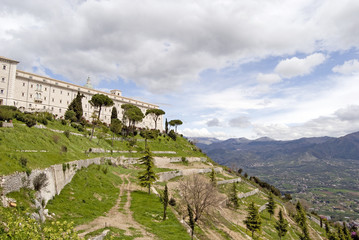 Fototapeta na wymiar Opactwo Monte Cassino, Cassino, Włochy