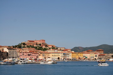 Porto Ferraio, Hafen auf der Insel Elba, Toskana, Italien,